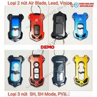 Ốp chìa khóa CNC Smartkey Honda SH, SH MODE, PCX, LEAD, AIR BLADE, VISION ( MẪU HONDA) - tặng lục giác 🏆🏆🏆