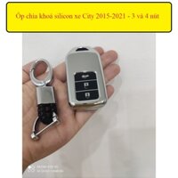 Ốp chìa khóa silicon tráng gương cho xe Honda City 3 nút và 4 nút