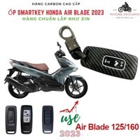 Ốp Chìa Khóa Smartkey Honda Air blade 2023 carbon mã [HON 15] ,AB 2023