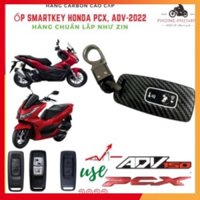 Ốp Chìa Khóa Smartkey PCX, ADV năm 2022 - 2023 Mới Carbon mã  Hàng Cao Cấp (Hình thật)