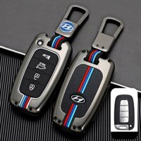 Ốp Chìa Khoá Xe Hyundai Elantra 2015, Sonata, Tucson, Santafe, Genesis, i30, Veloster Hợp Kim Kẽm