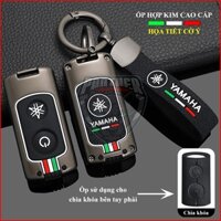 Ốp Chìa Khóa Xe Máy Yamaha Exciter NVX Janus Grande Freego Hợp Kim Kẽm Họa Tiết Cờ Ý DÂY LOGO YAMAHA