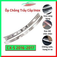 Ốp chống trầy cốp Mazda CX-5 2016-2017 inox sáng bóng