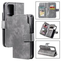 Ốp Chống Trầy Xước Cho Xiaomi Redmi Note Poco 9 10X 10 X3 M3 K40 9T NFC Ultra 4G Chín Khe Cắm Thẻ Flip Cover Đứng Vỏ