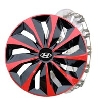 Ốp Chụp Mâm Lazang Xe Ô Tô Hyundai Màu Đỏ Đen Bền Đẹp - Hot