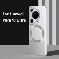 Ốp cứng sạc từ tính khối màu cho Huawei Pura70 Ultra P40 P50 P60 Pro Matt PC + TPU Edge Vỏ điện thoại