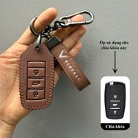 Ốp Da Chìa Khóa Xe Điện Vinfast VF5 nâu và đen giúp bảo vệ chìa khóa
