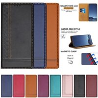 Ốp Da Cho Iphone X XS XR 6 6S 7 8 Plus 11 Pro Max SE 2 3 4 16E 2020 2022 2024 Bảo Vệ Doanh Nghiệp Ví Lật Đứng Đựng Thẻ Vỏ