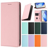 Ốp Da Cho Iphone X XS XR 6 6S 7 8 11 Plus Pro Max SE 2 3 4 2020 2022 2024 16E Thời Trang Tự Động Đóng Khe Cắm Thẻ Ví Flip Cover