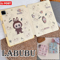 Ốp Da PU 3D Labubububu Có Giá Đỡ Bút Chì Cho iPad Mới Mini Air 1 2 3 4 9.7 "2017 / 2018 2024 M2 Pro 11" 12.9 "13" Gen 5 6 7 8 9 10 Vỏ Hoạt Hình Dễ Thương