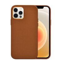 Ốp Da Wiwu Calfskin Phone Case Dành Cho Iphone 13 Chất Liệu Da Bê, Chống Nước, Chống Để Lại Vân Tay - Hàng Chính Hãng - nâu