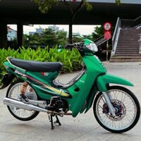 Ốp đầu trước xe máy, phanh Đĩa Màu Xanh Henieken xe Wave ZX, Wave 110, Wave Alpha 2002-2006