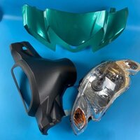 Ốp đầu xe Sirius Màu Xanh Lục Bảo đầy đủ Ốp đầu, gáy đen và pha đèn kèm bóng [CÓ BÁN LẺ]