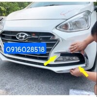 Ốp đèn cản, đèn sương mù Huyndai i10 2017 2018 2019 2020 sedan bản 2 đầu dài op den gam