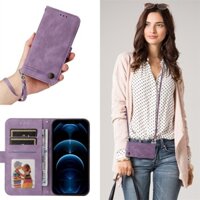 Ốp Đeo Vai Cho Samsung Galaxy A42 M42 A02 M02 A02s M02s F02s M52 A23 A33 A53 A73 F23 M23 M13 M33 M53 Ốp Điện Thoại Da Cảm Thấy Lật Bao Da