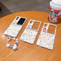 Ốp Điện Thoại Acrylic Cứng Chống Sốc Có Móc Khóa Hoạt Hình Winnie the Pooh Pochacco Cho OPPO Find N3 N2