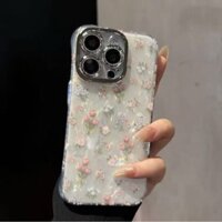 Ốp Điện Thoại Acrylic Họa Tiết Vỏ Hoa Tulip Màu Trắng Sang Trọng Cho IPhone 16 Plus 15 14 13 12 11 16 Pro Max Vỏ Chống Sốc Với Ống Kính Máy Ảnh Bảo Vệ Phim Ốp Lưng Cứng IPhone