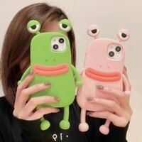 Ốp điện thoại Apple hình chú ếch ba chiều tương tự của Zhao Silu phù hợp cho iPhone 7 8 Plus X XR XS MAX 11 12 13 14 15 Pro Promax Plus Ốp bảo vệ điện thoại di động bằng silicon