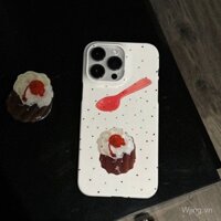 Ốp điện thoại Apple iPhone 16 Pro Max họa tiết chấm bi, 15 Pro Niche, 14, 13/12/ 112025   QFEP.