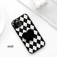 Ốp điện thoại Argyle pattern kèm mojipop