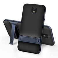 Ốp điện thoại bằng chất liệu TPUPC cứng tích hợp giá đỡ dành cho Samsung Galaxy J7 Pro 2017J730 - Grid Black