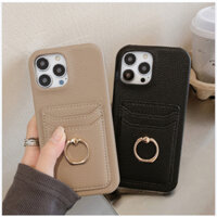 Ốp Điện Thoại Bằng Da PU Có Ngăn Đựng Thẻ Cho iPhone 14 13 12 11 Pro Max Mini X XR XS Max 8 7 Plus SE 2 3