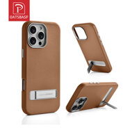 Ốp điện thoại bằng da sạc không dây OATSBASF có giá đỡ vô hình cho iPhone 16 ProMax / iPhone 16 Pro