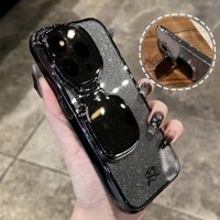Ốp điện thoại bảo vệ Camera nhấp nháy sang trọng iPhone 15 Pro Max Ốp lưng iPhone 14 Pro Max iPhone 13 12 Pro Max Ốp lưng kính râm gấp sáng tạo Vỏ mềm TPU chống sốc