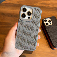 Ốp điện thoại bảo vệ tản nhiệt và chống rơi bằng silicon màu xám titan cho iPhone 11 12 13 14 15 Pro Max Vỏ điện thoại phụ kiện bảo vệ chống rơi và chống sốc bằng silicon