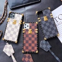 Ốp điện thoại ca rô sang trọng Xiaomi Redmi Note 14 13 12 11 Pro Plus 5G 4G có chi tiết màu vàng - Thiết kế hợp thời trang