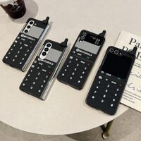 Ốp điện thoại cao su silicon 3D Motorola MOTO Style màu đen cho Samsung Galaxy Z Fold 5 6 4 3 Z Flip5 Flip 6 4 ZFlip3 5G Vỏ chống sốc