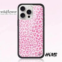 Ốp Điện Thoại Cho iPhone 15 14 Plus 12 13 Pro Max Acrylic Cứng Vỏ Chống Sốc Ốp Lưng Hoa Hoang Hồng Meow Da Báo