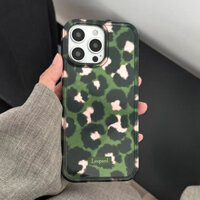 Ốp Điện Thoại Cho iPhone 16 Pro Max 15 14 13 12 Phong Cách Hàn Quốc Xanh Da Báo In Mềm Bảo Vệ Điện Thoại Di Động Cho Nữ