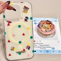 Ốp điện thoại cho iPhone 7 8 X XS XR XSMAX 11 12 13 14 15 16 Pro Max Plus Ultraman Shin-chan + Đế từ tính, vỏ mềm bảo vệ chống sốc JUOT