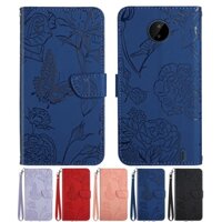 Ốp điện thoại Cho Nokia 5.4 C01 C20 Plus C10, C30, C3, G300, G50, XR20, X10, X20, Vỏ Da, Họa Tiết Bướm, Ốp điện thoại Có Dây Ngắn