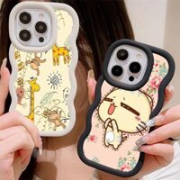 Ốp Điện Thoại Cho OPPO A5S A3S A12 A12E A16 A17 A17K A15 A31 A9 A5 2020 Macaron Màu Kẹo Hoạt Hình Dễ Thương Động Vật Khung Sóng Mèo Ốp Lưng Silicon Mềm