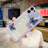 Ốp Điện Thoại Cho OPPO Reno 13F 4G 5G Ốp Lưng Đựng Thẻ Ví Bướm tulip Trong Suốt Mùa Thu Bảo Vệ Cho OPPO Reno13 F Bao Trường Hợp