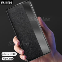 Ốp Điện Thoại Cho Samsung Galaxy S24 FE Ốp Lưng Cửa Sổ Da Thông Minh Trong Suốt Flip Cover Cho Galaxy S24 Plus Ultra Cover Case