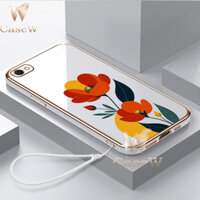 Ốp Điện Thoại Cho VIVO Y66 / Y67 / V5 / V5S / V5Lite Với Nghệ Sĩ Tối Giản Minh Họa Hoa Treo Dây Macaron Nhiều Màu Sắc Sang Trọng Cô Gái Mềm Bảo Vệ Camera