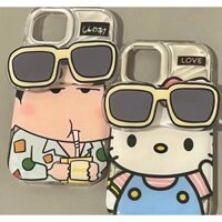 Ốp Điện Thoại Chống Sốc In Hình shin chan Đeo Kính Mát Cho Iphone 15 13promax 12 11 / x