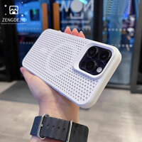 Ốp điện thoại chống sốc siêu mỏng sạc không dây từ tính có tản nhiệt thoáng khí cho iPhone 16 15 14 13 12 11 Pro Max 15 Plus Vỏ chống rơi