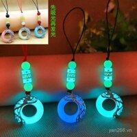 Ốp điện thoại có dây đeo, charm điện thoại phát sáng, đá phát sáng, vòng bảo vệ, khóa treo, USB chống thất lạc, trang trí treo cho nam nữ sinh viên WPZQ