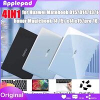 Ốp Điện Thoại Cứng 4 Trong 1 Cho Huawei MateBook 14 D14 D15 2021 Honor Magicbook 14 15 X14 X15 KLVD-WFH9 - Pha lê đen-4IN1, Pha lê đen-4IN1