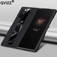 Ốp Điện Thoại Cứng Chống Sốc Phối Da + Giá Đỡ Nhẫn Từ Tính Cho Xiaomi Mi Mix Fold M2011J18C P5