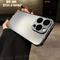 Ốp Điện Thoại Cứng Màu Nhám Mờ Viền Mạ Điện Chống Sốc / Rơi Cho iPhone15 Pro Max 14 13 12 Pro Max