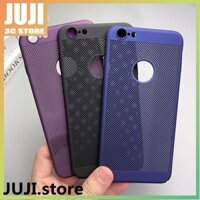Ốp Điện Thoại Cứng Tản Nhiệt JUJI Cho Iphone 6 6S 7 8 Plus Siêu Mỏng Chống Trầy Xước Bảo Vệ Thoáng Khí Lưới Làm Mát Mặt Sau Vỏ Điện Thoại