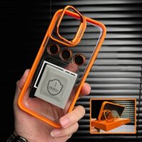 Ốp Điện Thoại Cứng Trong Suốt Có Giá Đỡ Kim Loại Cho iphone 11 12 13 14 pro max