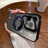 Ốp Điện Thoại Cứng Trong Suốt Chống Sốc Kèm Giá Đỡ Cho iphone 14 13 12 Pro Max