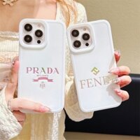 Ốp Điện Thoại Da Cao Cấp In Logo Prada Cho iPhone 14 Pro Max 13 12 Pro Max 11 14P