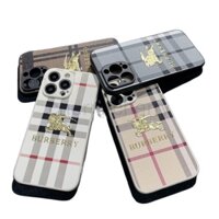 Ốp Điện Thoại Da Chống Sốc In Logo burberry Sang Trọng Cho iphone 14 13 12 11 Pro Max X XS XR xsmax